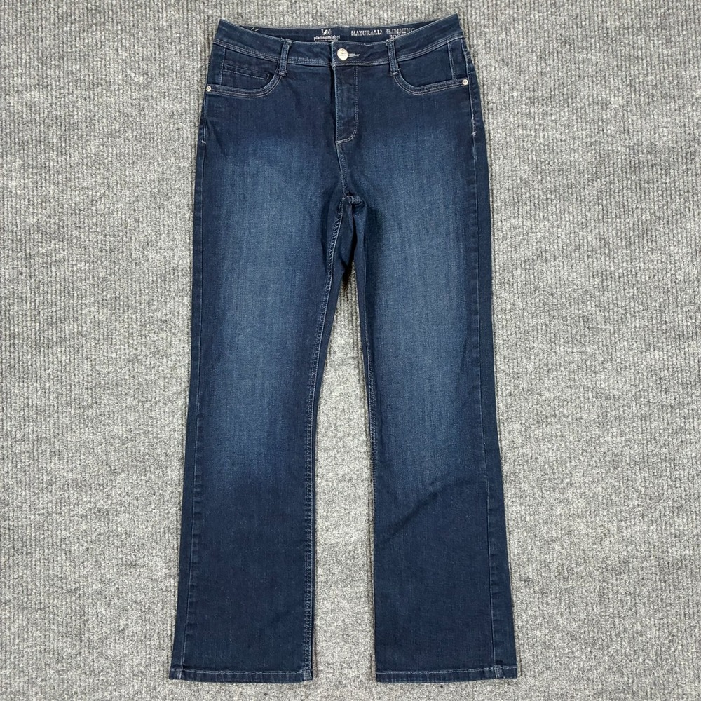 Lee Platinum Label Naturally Slimming Bootcut Jeans Womens Size 12M Dark Wash
